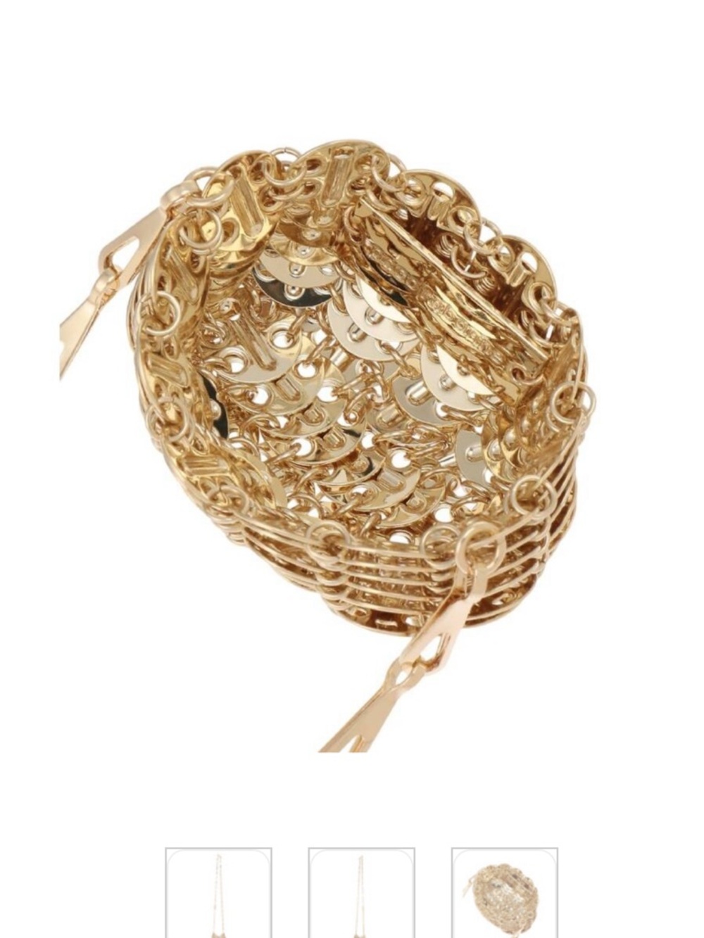 Paco Rabanne Gold Sequin Mini 1969 Bag